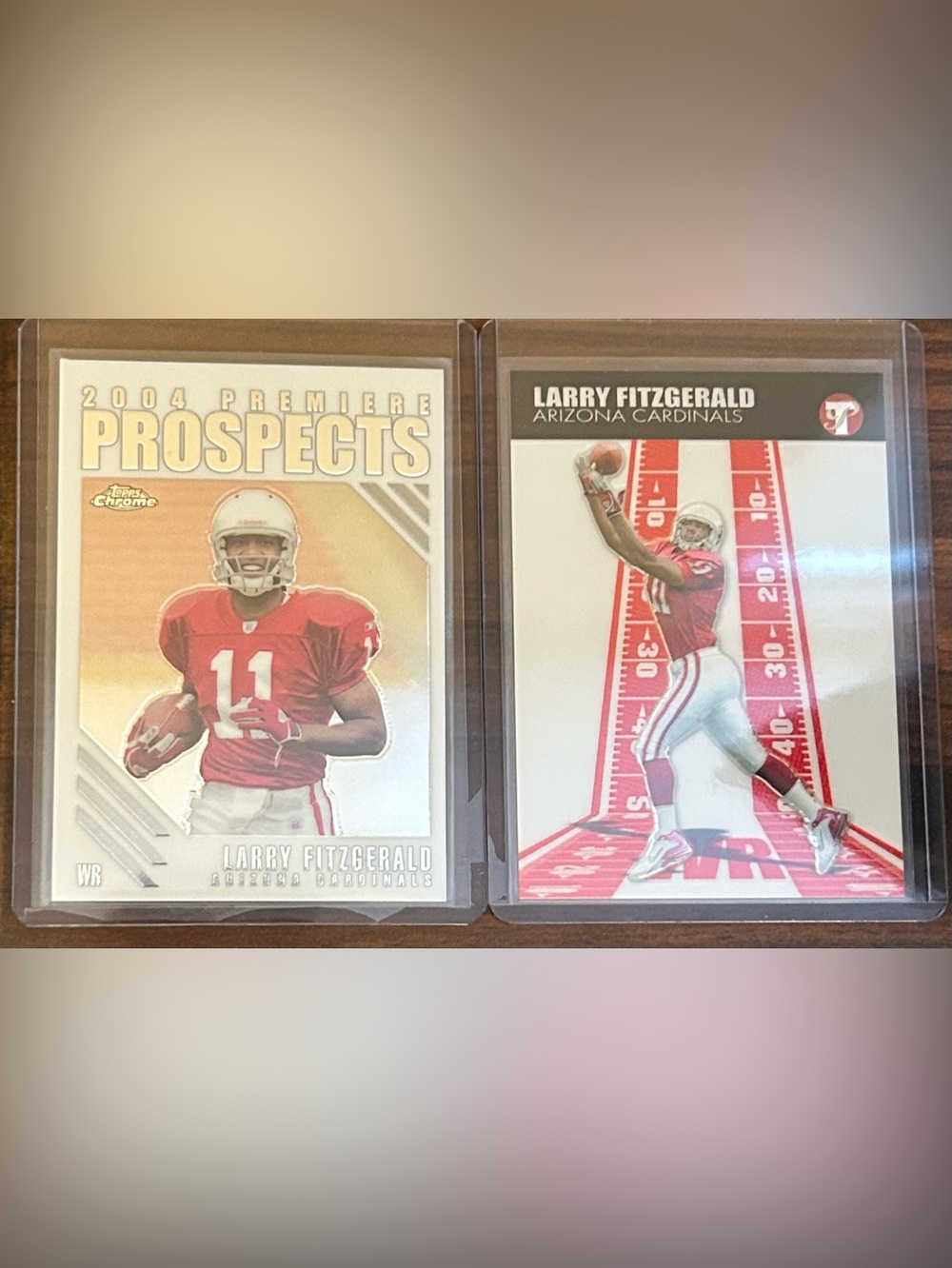 Larry Fitzgerald 2004 Topps Pristine Rookie Cards SET OF TWO CARDS